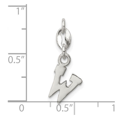 Sterling Silver Letter W Initial Charm