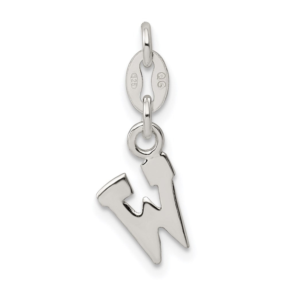 Sterling Silver Letter W Initial Charm