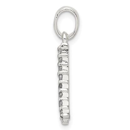 Sterling Silver Cz Letter A Initial Pendant