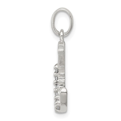 Sterling Silver Cz Letter C Initial Pendant