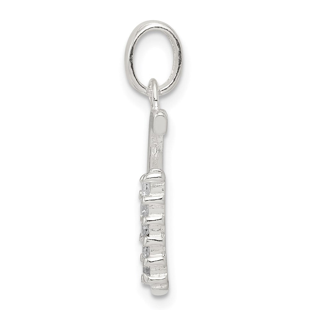Sterling Silver Cz Letter G Initial Pendant