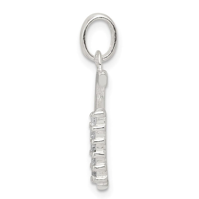 Sterling Silver Cz Letter G Initial Pendant