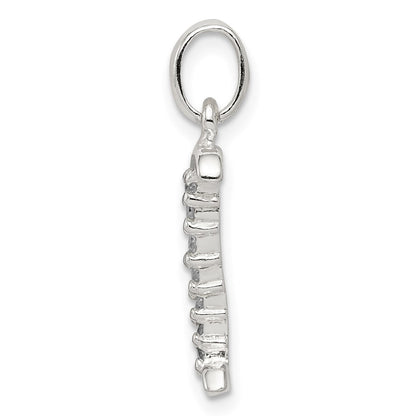 Sterling Silver Cz Letter I Initial Pendant