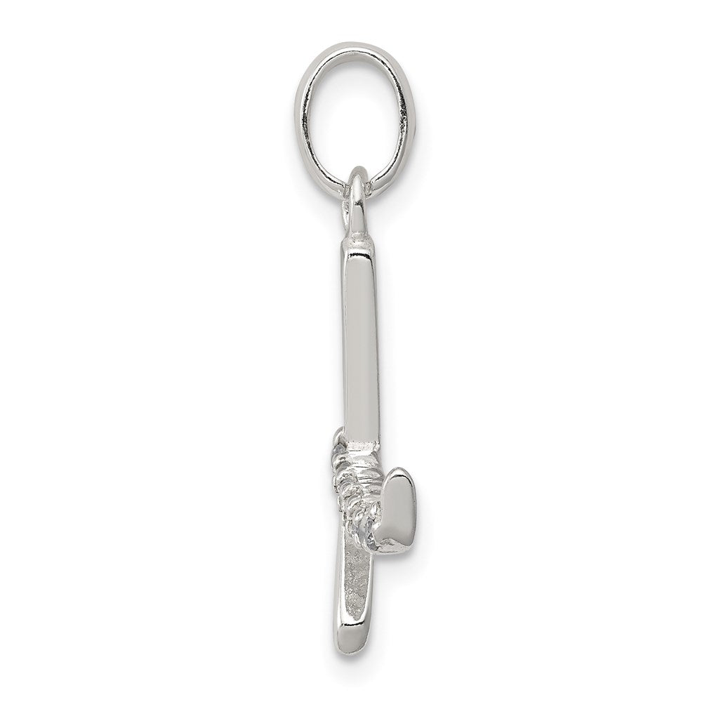 Sterling Silver Cz Letter K Initial Pendant
