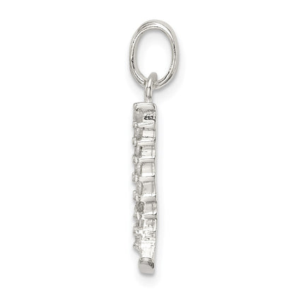 Sterling Silver Cz Letter L Initial Pendant
