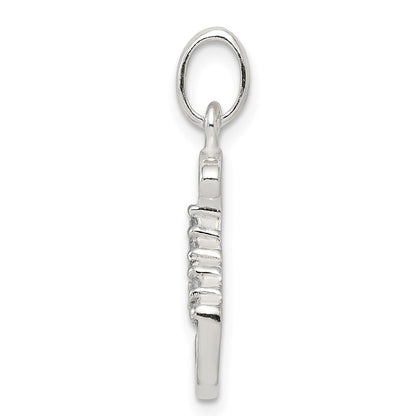 Sterling Silver Cz Letter S Initial Pendant