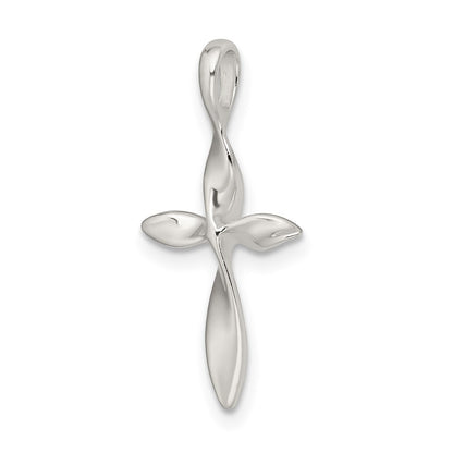 Sterling Silver Twisted Cross Pendant