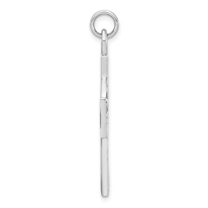 Sterling Silver Polished & Antiqued Cross Pendant