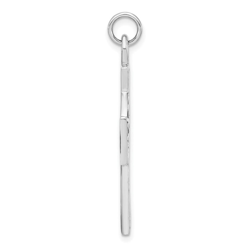 Sterling Silver Polished & Antiqued Cross Pendant