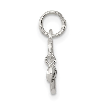 Sterling Silver Cz Polished Dove Charm