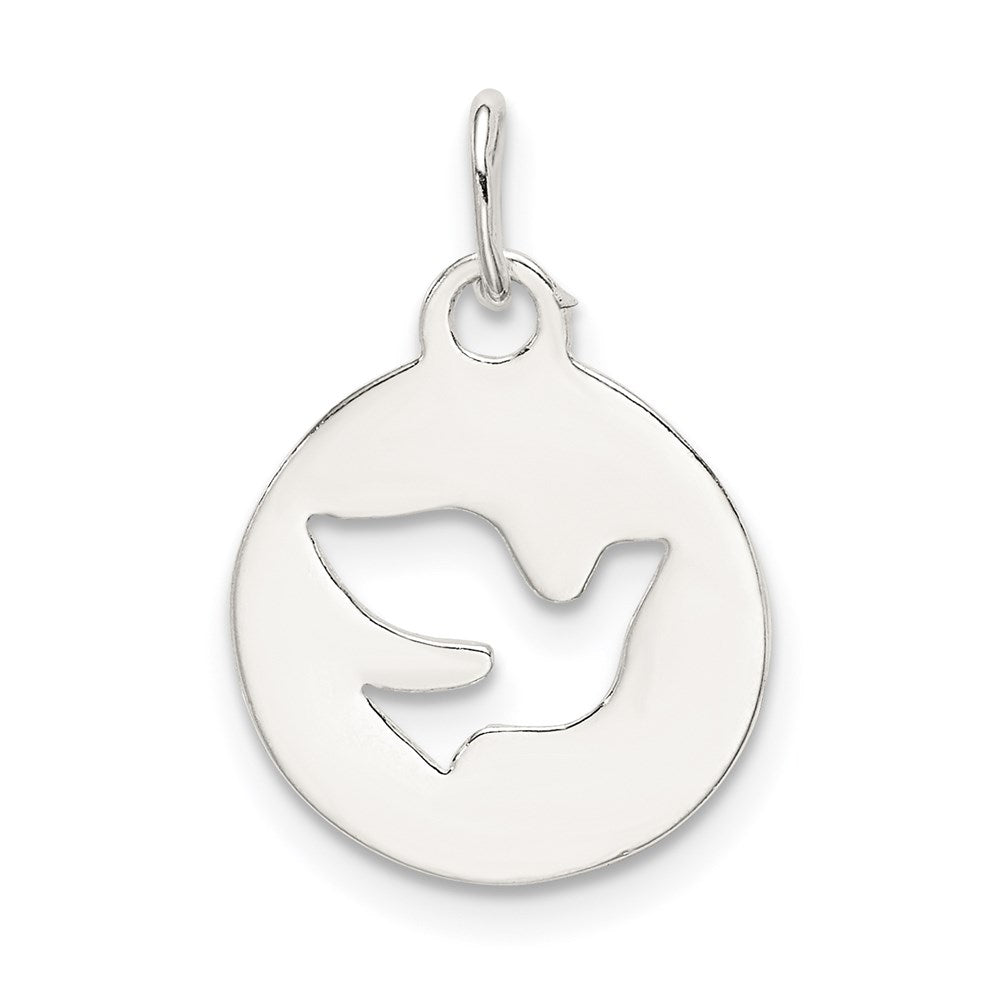 Sterling Silver Circle W/Dove Charm