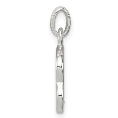 Sterling Silver White Cz Letter B Initial Pendant