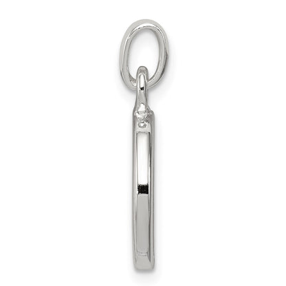 Sterling Silver White Cz Letter D Initial Pendant