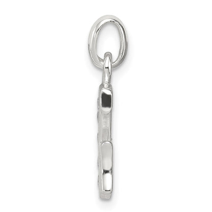 Sterling Silver White Cz Letter G Initial Pendant