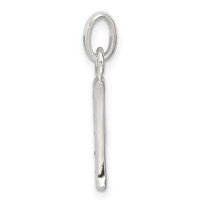 Sterling Silver White Cz Letter P Initial Pendant