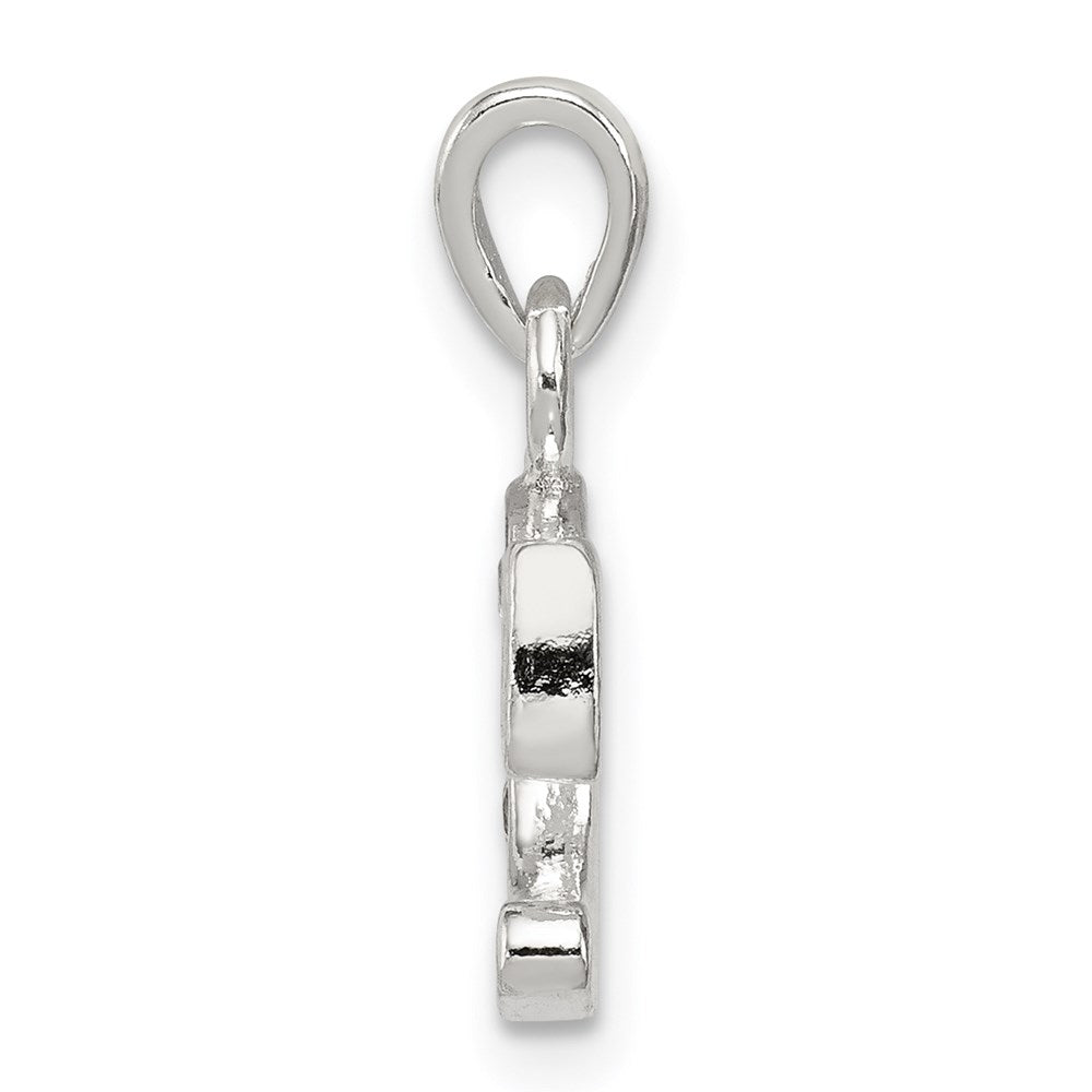 Sterling Silver Cz Letter C Initial Pendant