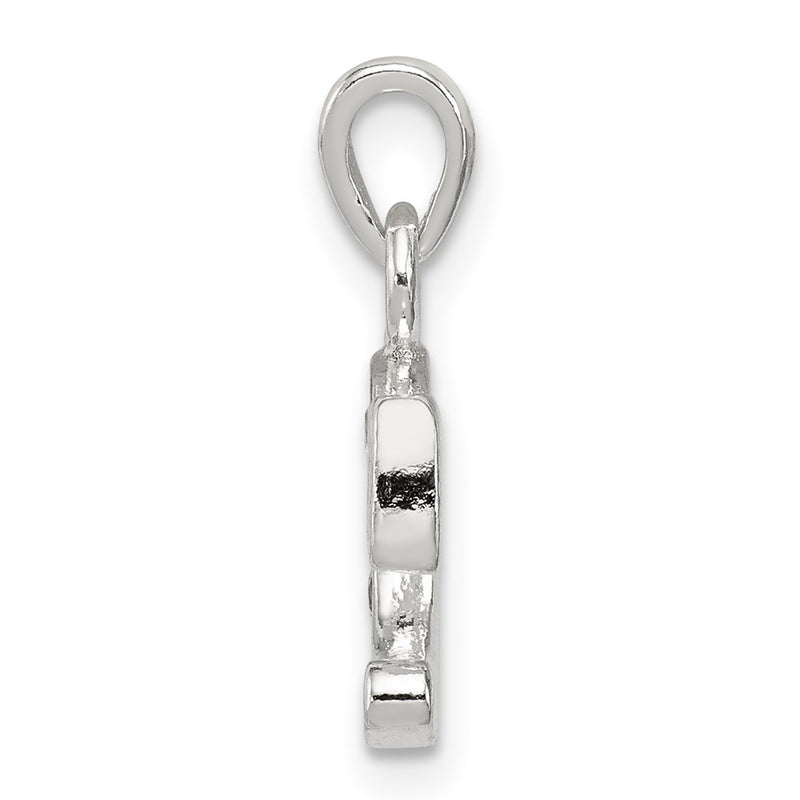 Sterling Silver Cz Letter C Initial Pendant