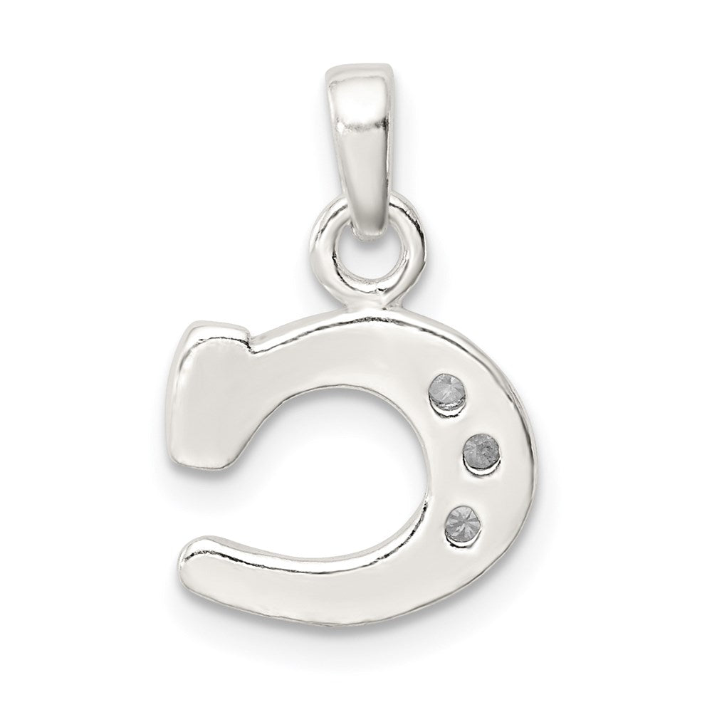 Sterling Silver Cz Letter C Initial Pendant