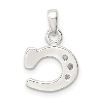 Sterling Silver Cz Letter C Initial Pendant