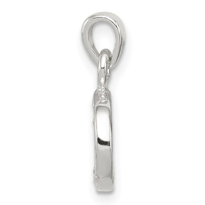 Sterling Silver Cz Letter D Initial Pendant