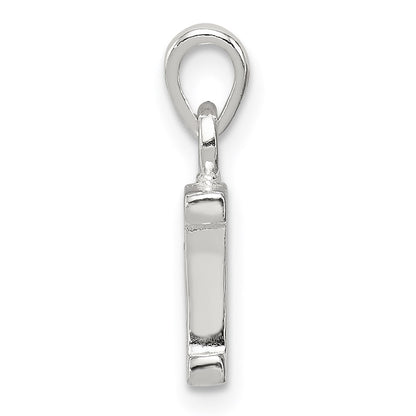 Sterling Silver Cz Letter I Initial Pendant