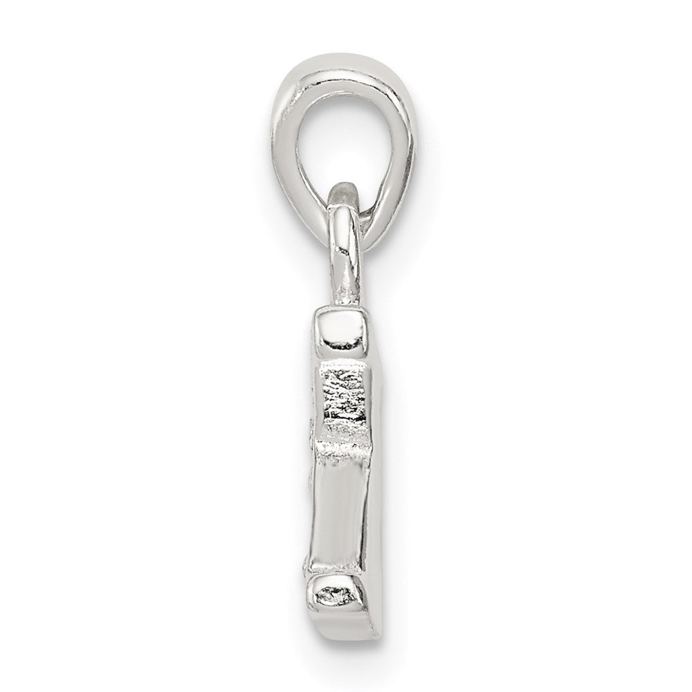 Sterling Silver Cz Letter K Initial Pendant