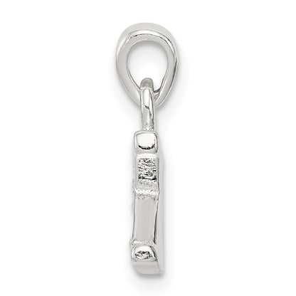 Sterling Silver Cz Letter K Initial Pendant