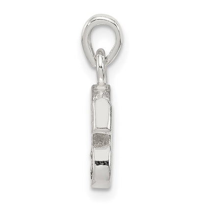 Sterling Silver Cz Letter S Initial Pendant