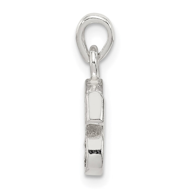 Sterling Silver Cz Letter S Initial Pendant