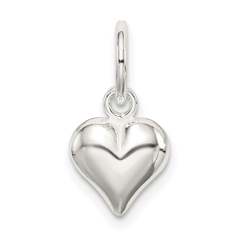 Sterling Silver Puff Heart Charm