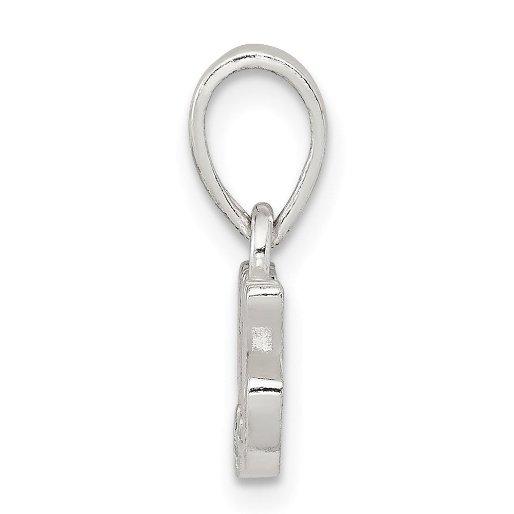 Sterling Silver Cz Polished Mom Pendant