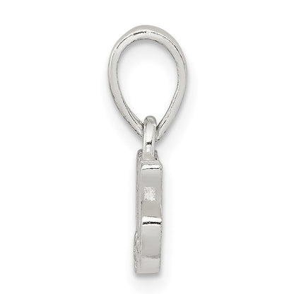 Sterling Silver Cz Polished Mom Pendant