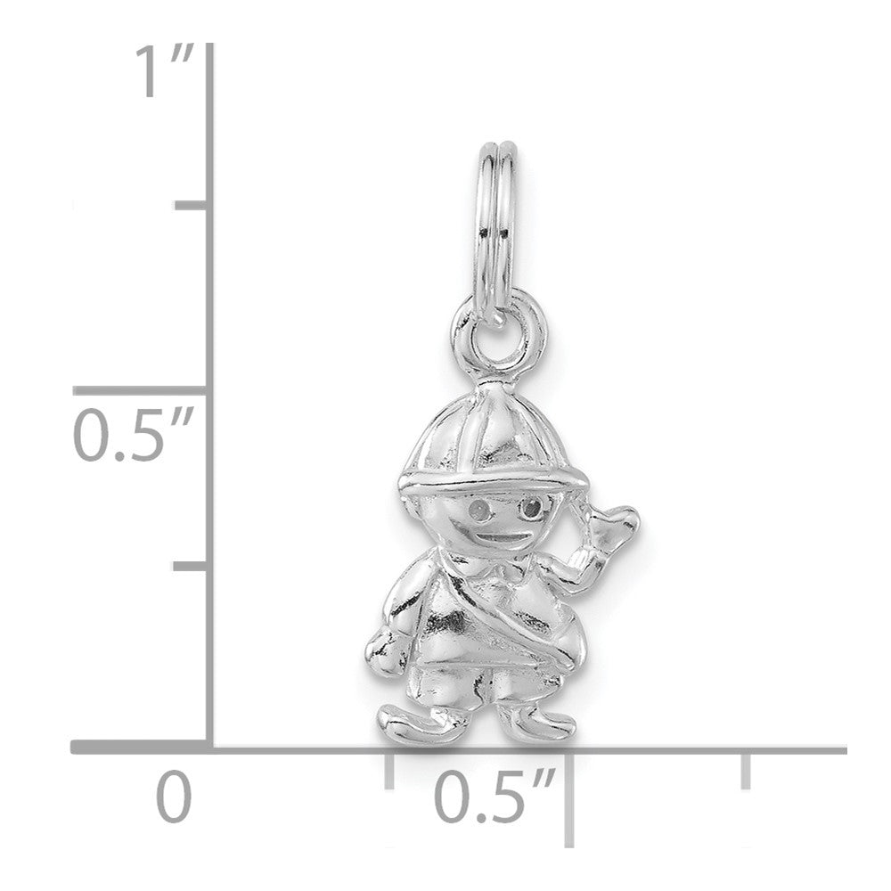 Sterling Silver Polished Boy Charm