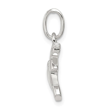 Sterling Silver Rhodium-Plated Running Deer Charm