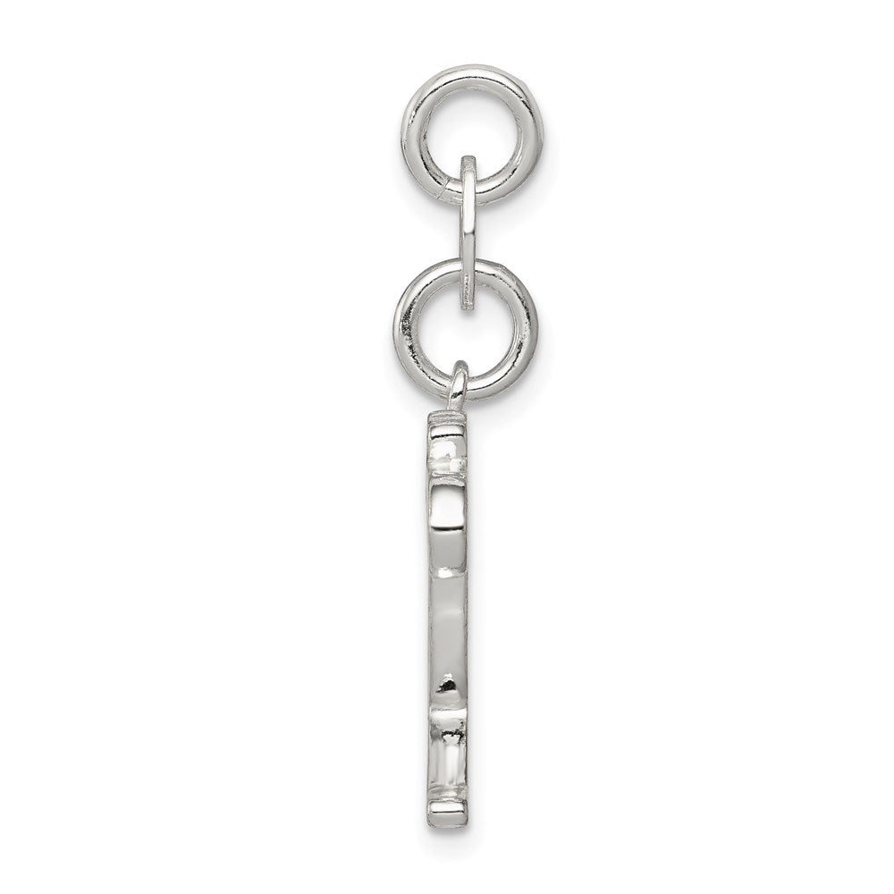 Sterling Silver Enameled Santa'S Sled Charm