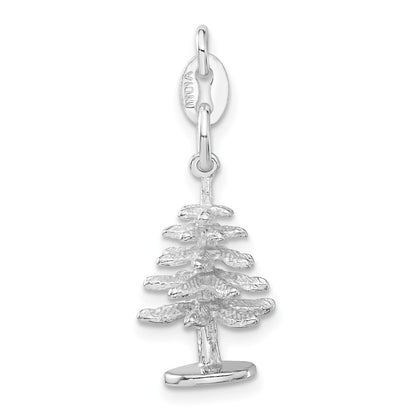 Sterling Silver Polished Tree Charm