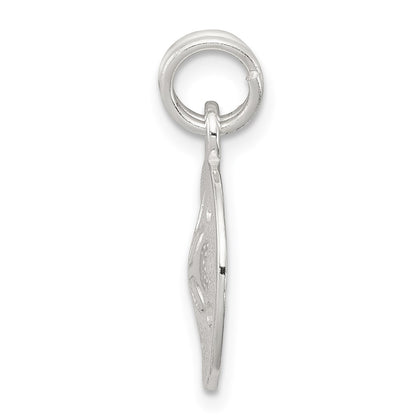 Sterling Silver Rhodium-Plated Polished Sand Dollar Charm