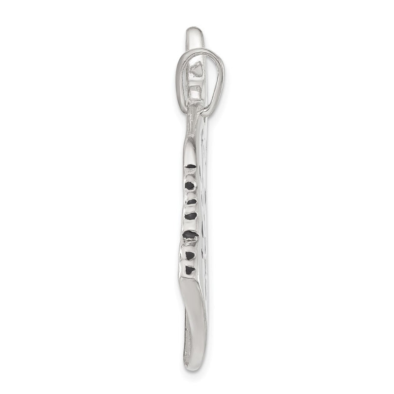 Sterling Silver Polished Enameled Horse Head Pendant