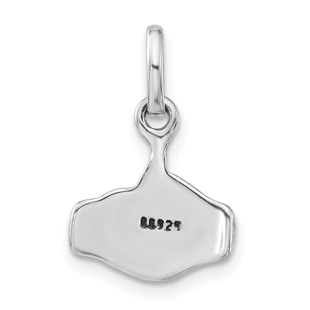 Sterling Silver Polished & Antiqued Sign Language Joined Hands Charm