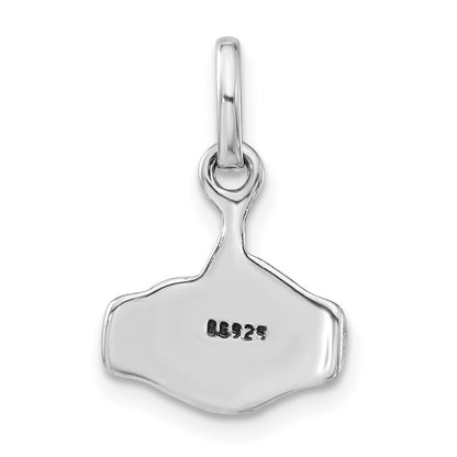 Sterling Silver Polished & Antiqued Sign Language Joined Hands Charm