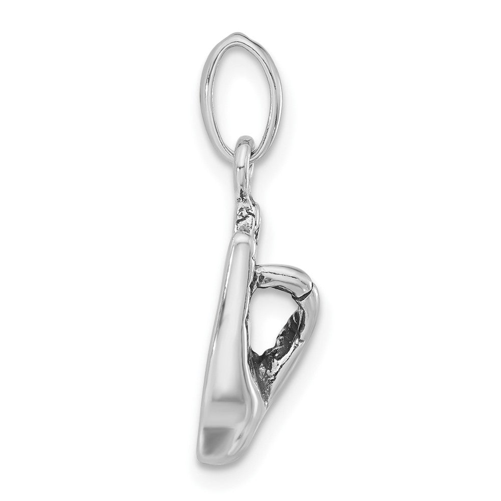 Sterling Silver Polished & Antiqued Sign Language Hand Symbol Charm