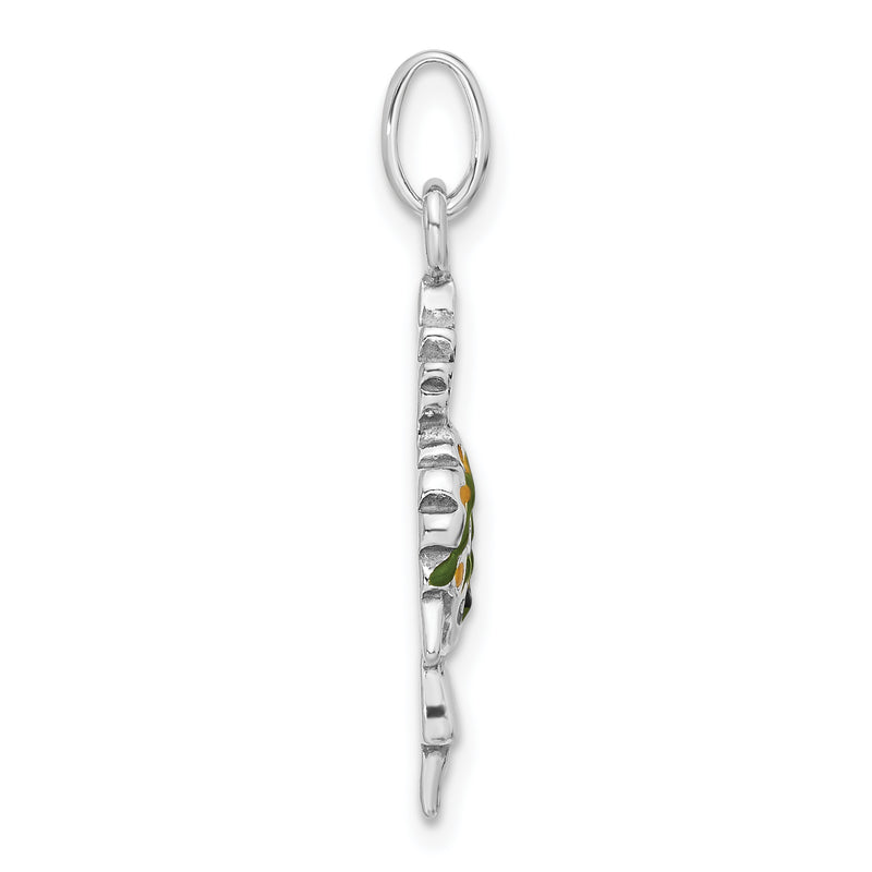 Sterling Silver Enameled Pineapple Person Charm