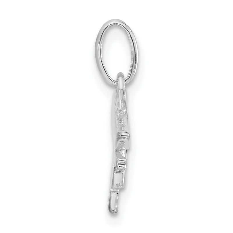 Sterling Silver Polished Enameled Green Chili Pepper Person Charm