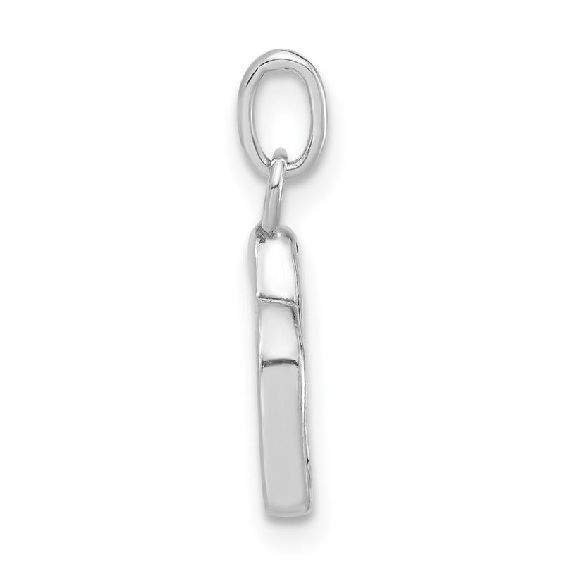 Sterling Silver Polished Enameled Green Pepper Charm