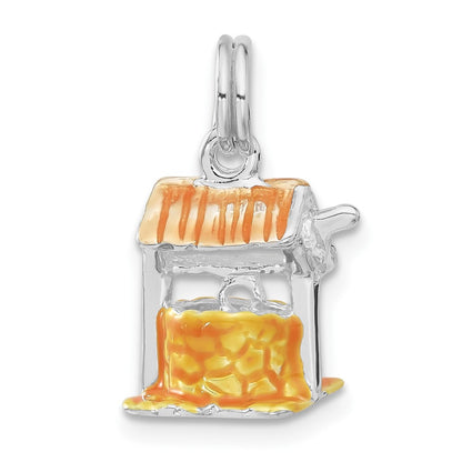 Sterling Silver 3D Enameled Well Charm