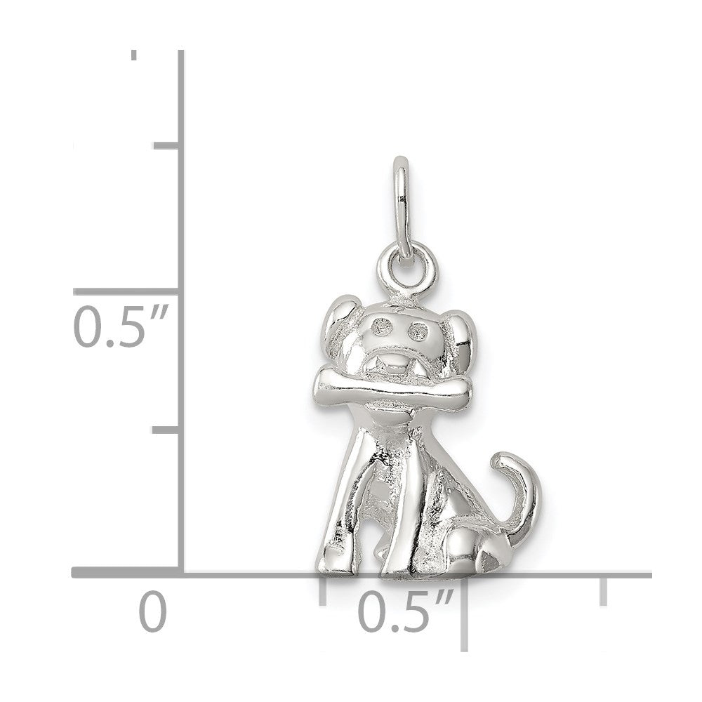 Sterling Silver Doggie W/Bone Charm