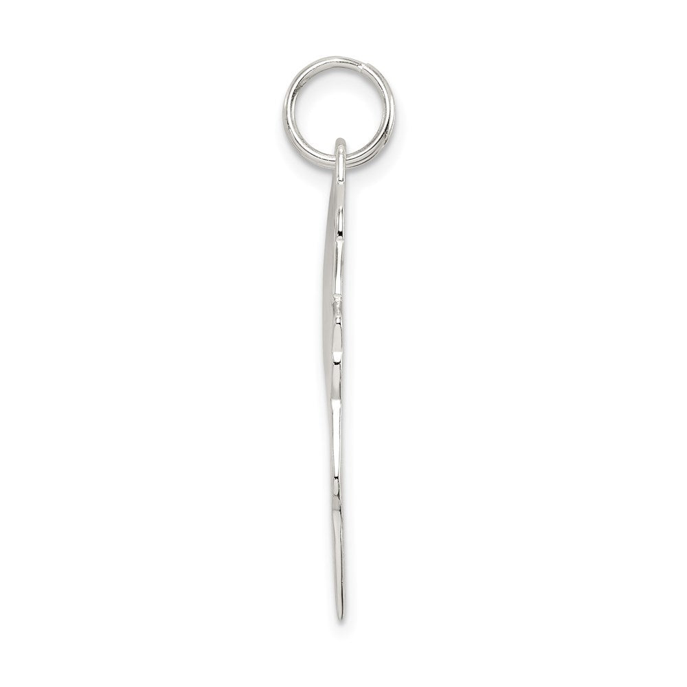 Sterling Silver Africa Continent With Elephant Cutout Pendant