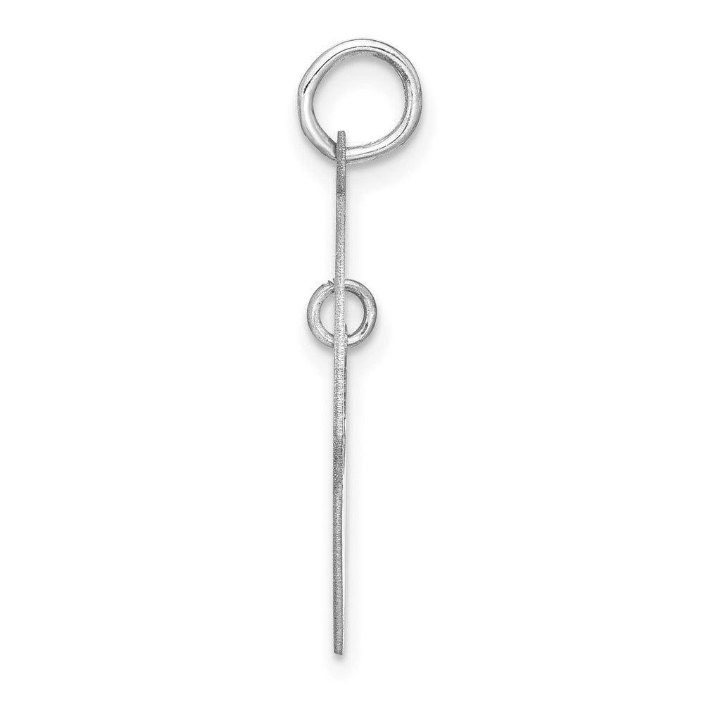 Sterling Silver Rhodium-Plated Personalizable Proud Grandma Charm