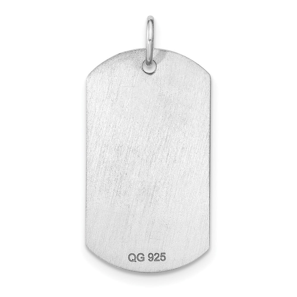Sterling Silver Ss/Rhodium-Plated Personalized Graduation Dog Tag