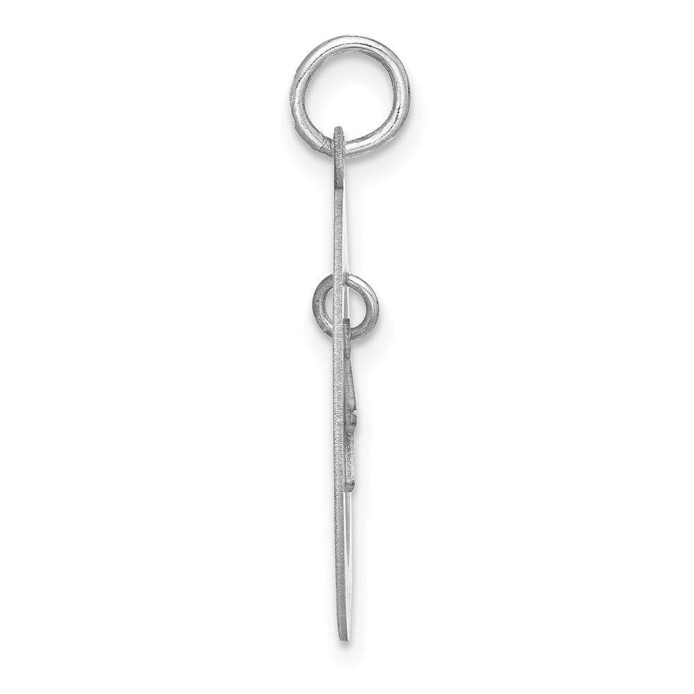 Sterling Silver Ss/Rhodium-Plated Personalized Graduation Charm